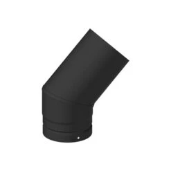 Coude Sans Trappe émaillé 45° Noir Ø130 DIXNEUF