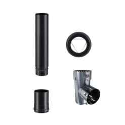 Kit Raccordement Départ Sol Poêle à Bois Ø 150 Mm