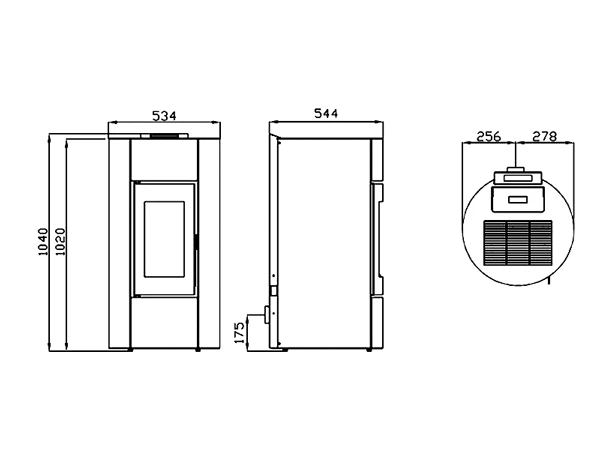 Poêle à Granulés Etanche - EMAFLAM ALBA Noir - 11.4 KW – Image 6