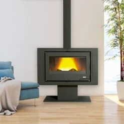 Poêle à bois Fonte GODIN MOURIEZ 14Kw Anthracite - 373147