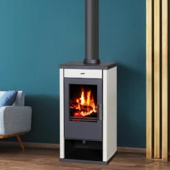 Poêle à Bois - BELLEZA VANESSA LUX IVOIRE - 9 KW
