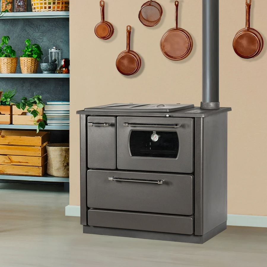 Cuisinière à Bois - MODERNA Cucina Luxe Gris - 7.9 KW – Image 2