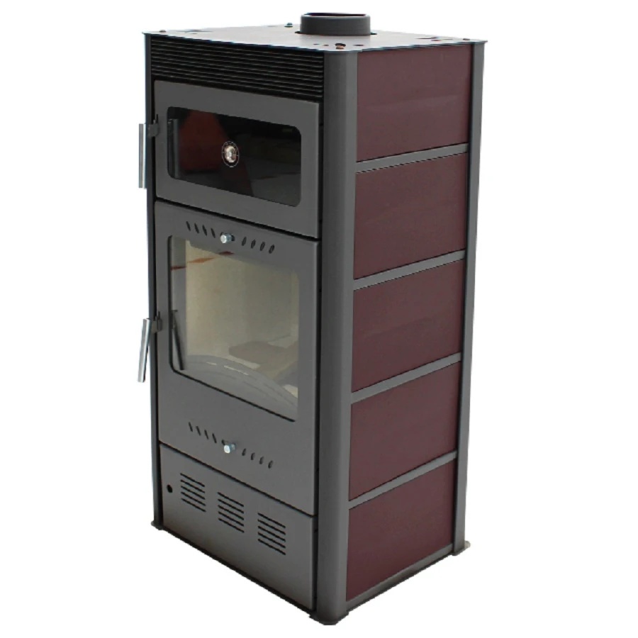 Poêle à Bois Avec Four - MODERNA Horno Luxe Rouge - 10 KW – Image 2