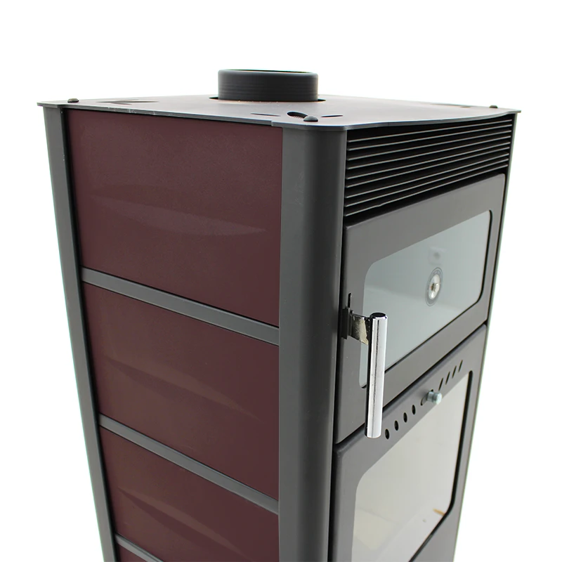 Poêle à Bois Avec Four - MODERNA Horno Luxe Rouge - 10 KW – Image 4