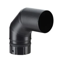 Coude à Segment 90° émaillé POUJOULAT Noir Mat Ø 80 Mm