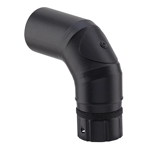 Coude à Segment 90° Avec Trappe De Visite émaillé POUJOULAT Noir Mat Ø 100 Mm