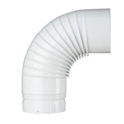Coude émaillé Plissé Blanc 90° Et 100 Mm De Diamètre - POUJOULAT - 56100241