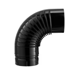 Coude émaillé Plissé De 90° De Couleur Noir Brillant Et De 150 Mm De Diamètre - POUJOULAT - 56150441