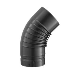 Coude émaillé Plissé De 45° De Couleur Gris Mat Et De 100 Mm De Diamètre - POUJOULAT - 58100021