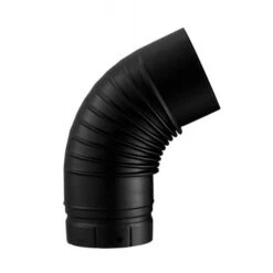 Coude émaillé Noir Mat De 65° D'angle Et De 200 Mm De Diamètre - POUJOULAT - 58200932