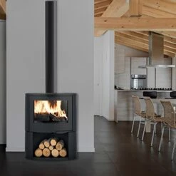 Poêle à Bois En Fonte SUPRA Pacco Sur Bûcher 10 KW